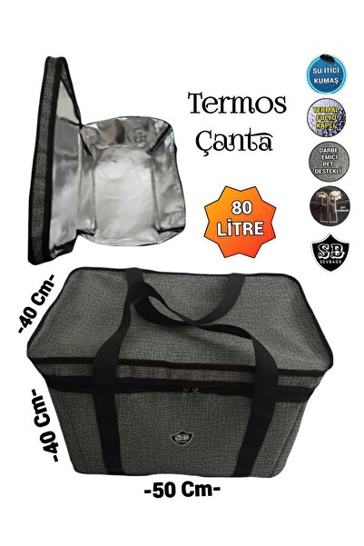 SEVBAGS Termal Termos Büyükboy Soğuk Sıcak Su Geçirmez Termos Çanta Yemek Ve ...