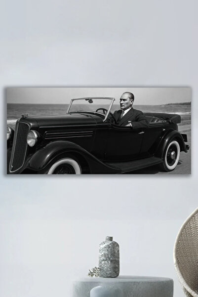 PrintiesPlus Dekoratif Atatürk Portre Kanvas Tablo