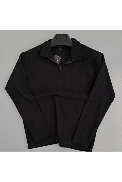 viperkombin Мъжка блуза с половин цип от османски трикотаж с широка кройка