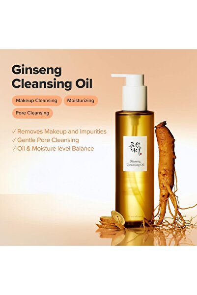TOPONEE Ginseng Cleansing Oil - Waterproof Makeup Remover for Sensitive & Acne-Prone Skin, 210 ml