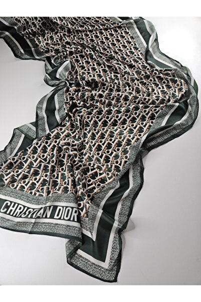 Shiva Scarfs شال حرير فوال بنقشة حروف CD، وشاح حريري، شال، حجاب، فول