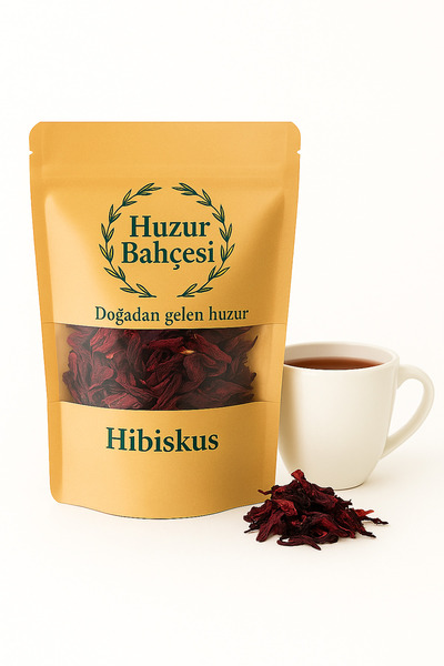 HUZUR BAHÇESİ HİBİSKUS ÇAYI - NET:100GR - (NAR ÇİÇEĞİ) - %100 DOĞAL KURUTULMU...