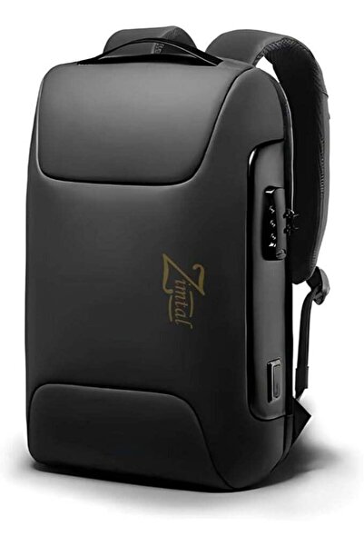 Zimtal Anti-Theft USB Charging Waterproof Laptop Backpack for 15.6" (Black)