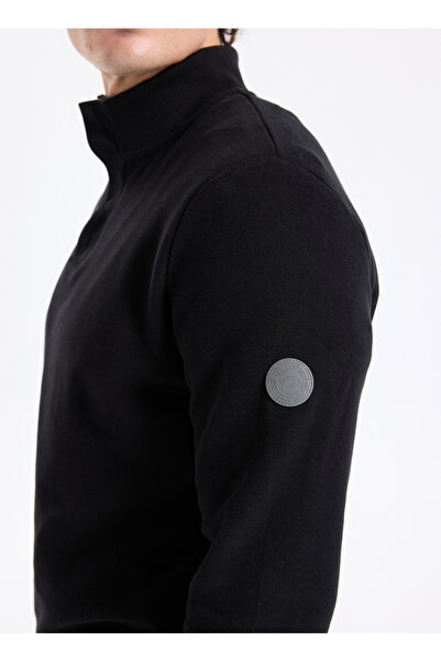 Lee Cooper Mock Neck Black Men's Sweatshirt 261 Lcm 241068 Luke Black