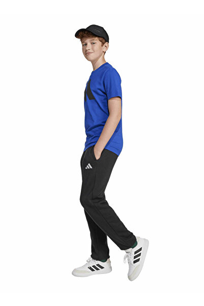 adidas Pantaloni de sport negri pentru băieți cu elastic JC9765-J SL FL PT 225