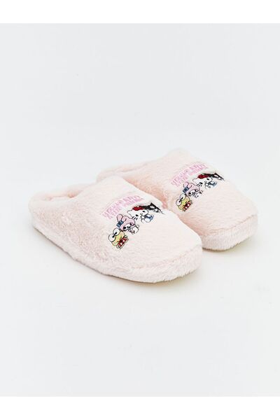 LC Waikiki Lcw Steps Hello Kitty Embroidered Plush Girls' House Slippers