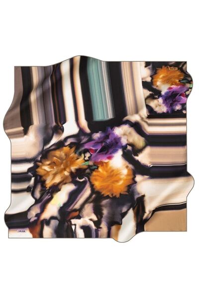 Aker Nostalji̇ Ti̇vi̇l Silk Scarf 8120-971