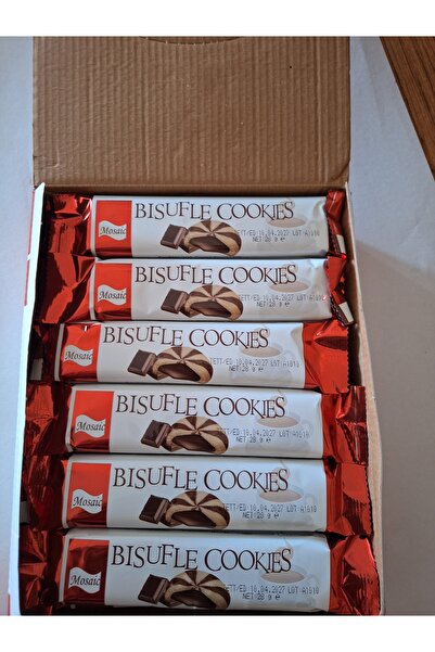 Karışık BISUFLE COOKIES Mosaic MOZAİK BİSKÜVİ 4 ADET*28 GR*24 ADET