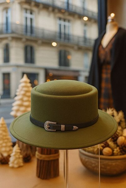 BALIENTE Khaki Cashmere Guitar Accessory Detailed Gondola Unisex Hat