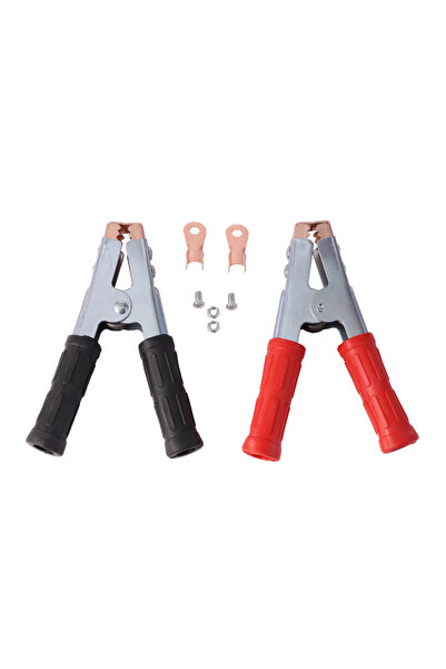 Lawazim Battery Charger Clamps 2 Piece - Heavy Duty Alligator Clips for Vehicle Charging