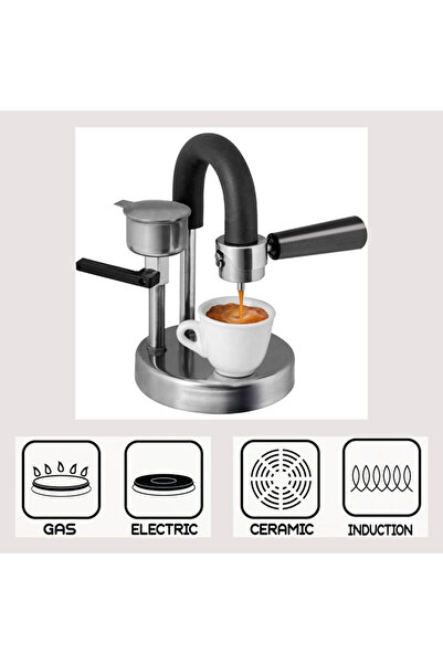 SUPER TRENDS SUPER TRENDS® Premium Manual Portable Coffee Maker, Stainless Steel, Espresso Maker