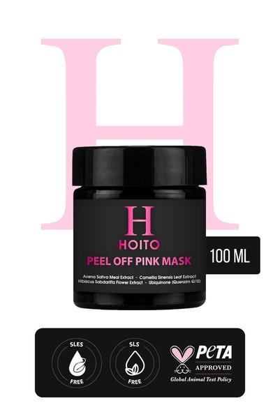 Hoito Peel Off Pink Mask (100 ml) - Siyah Nokta Karşıtı & Aydınlatıcı Soyulabilir Yüz Maskesi