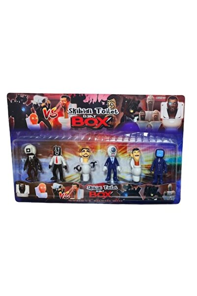 OEM Set de 6 figurine de toaletă Skibidi, multicolore, 8 cm