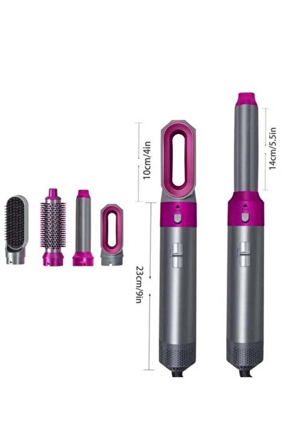 Generic Upgrade 5-in-1 Hair Dryer Brush Set - 1000W Hot Air Curler & Straightener for All Hair Types