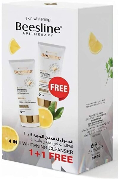Beesline 4-in-1 Cleanser & Whitening (Cleanser, Scrub, Mask, Whitener) 2×150 ml - Unisex