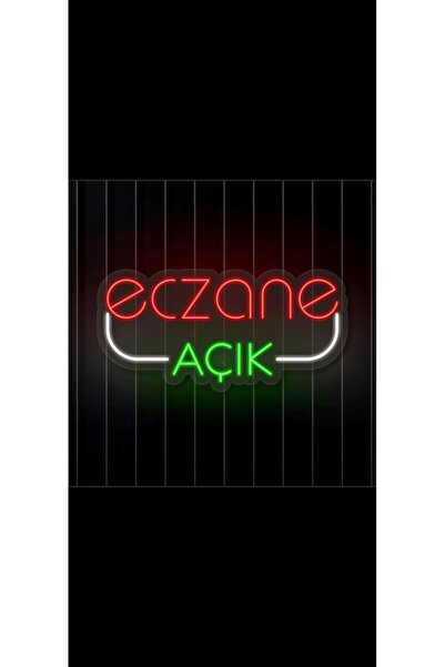 Magnetfoto Eczane Açık yazılı neon tabela 40x30 cm