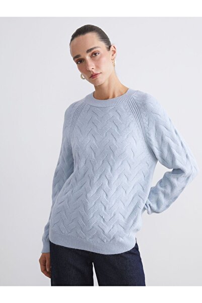 LC Waikiki Crew Neck Self-Patterned Women's Knitwear Sweater