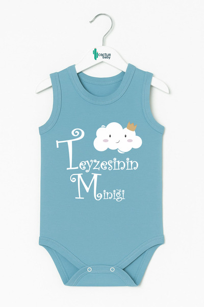 CACTUS COLLECTION Abla Teyze (Auntie Abla) Is Still Writing on the Baby's Bodysuit. 100% Cotton.