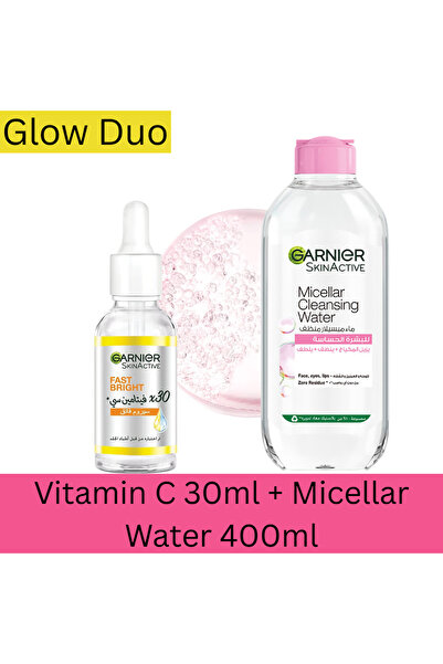 Garnier Glow Duo – Vitamin C Serum 30ml & Micellar Water 400ml Set