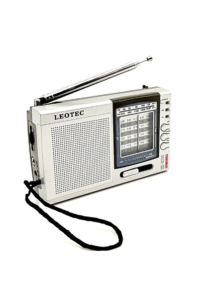 leotec 10-band AM/FM/SW1-8 radio, portable with batteries, 9701 + 4 AA batteries in package