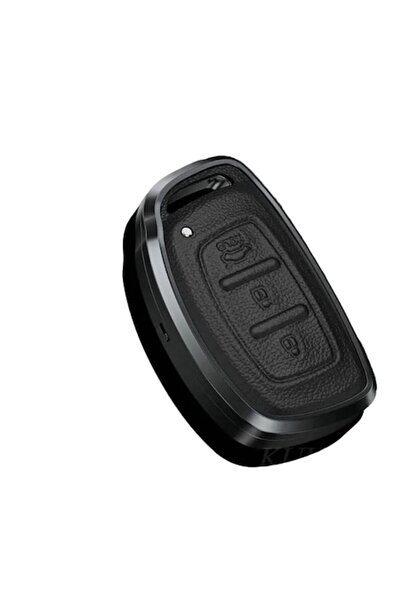 OEM Black aluminum and leather case for Hyundai smart key IX30 IX35 Tucson Elantra Verna Sonata