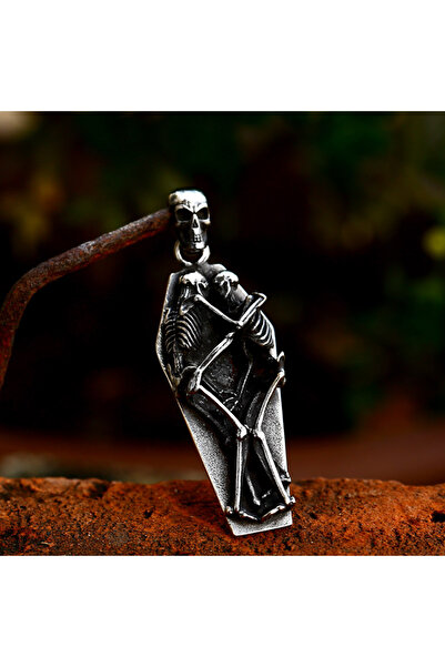 Viking قلادة من الفولاذ المقاوم للصدأ 316L بتصميم جمجمة عالية الجودة