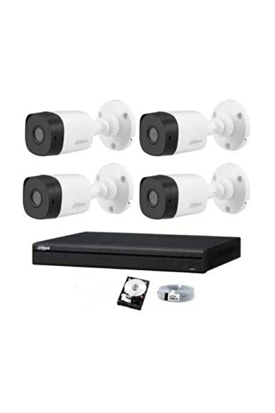 DAHUA 4-Camera Outdoor Surveillance Kit 1080p 4-Channel Recorder with HDD