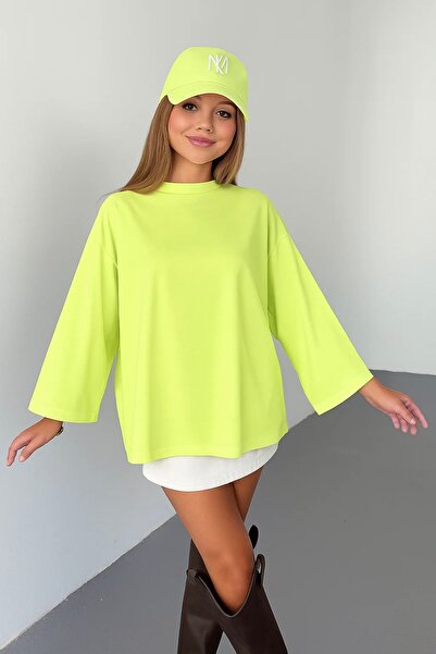 NUDEQUEEN Oversize Uzun Kol Penye Basic B3242