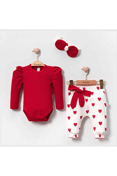 Micii Ștrumfi Girls' Outfit with Accessory - Redshine Baby, 100% Cotton