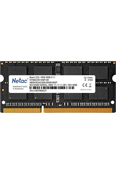 Netac NB SO-DIMM DDR3-1600 8GB C11