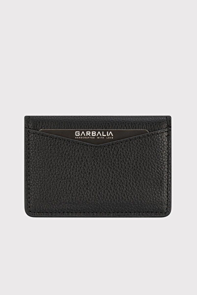 Garbalia Buenos Genuine Leather Minimal Design Black Card Holder Wallet