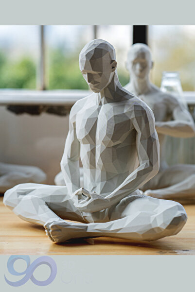 3DOria Yoga Yapan Adam Heykel Serisi No: 6 & Art Biblo & Huzur Ve Sakinliğin ...