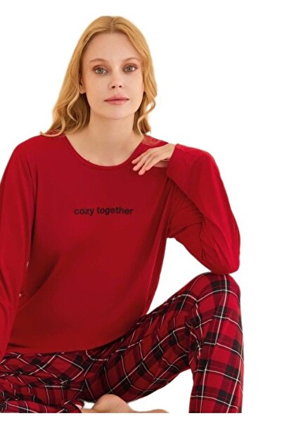 bipamuk Lina Long Sleeve Women's Pajama Set Soft Textured Stylish and Stretchy Comfortable S/2Xl