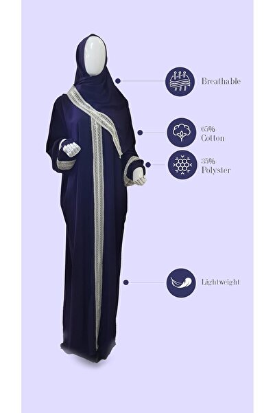 LAMORA Islamic Prayer Dress for Women - Abaya One-Piece Hijab Jellabiya (Lamora)