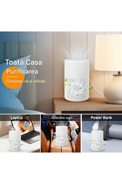 OEM Air Purifier with Aroma Diffuser and Double Filtration, activated carbon and HEPA H13, silent, 12x19cm