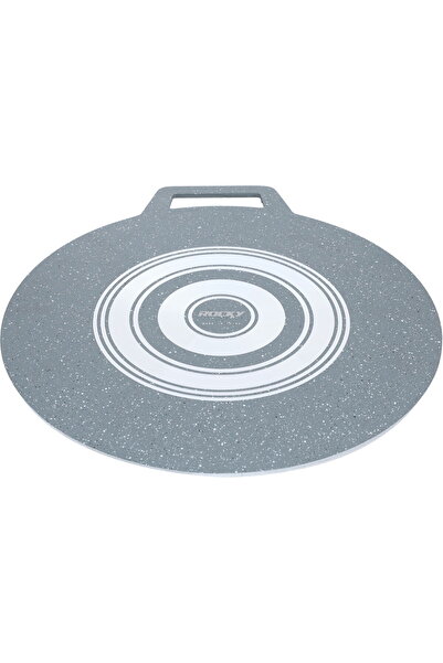 ROCKY Flat Crepe Granite Sheet, 35 cm, with Handle, 6 mm Thick - Grey