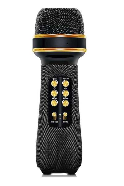 DLC Bluetooth Microphone, 7-in-1 Portable Wireless Handheld Mic Speaker (Black)