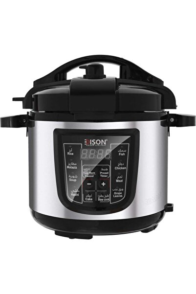 Edison Pro Electric Pressure Pot GT1009-W - Silver Black, Granite Inner, 1400W, 10L, 10 Functions
