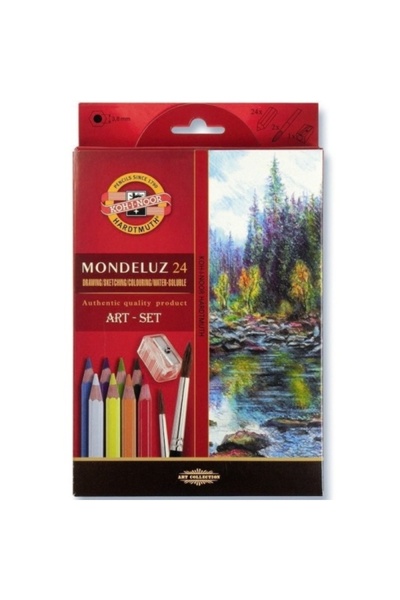 Koh-İ Noor Hardmuth Set creioane acuarelă MONDELUZ Art & Hobby cu pensulă și ...
