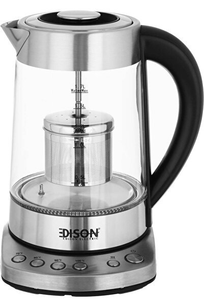 Edison WK-0816D Steel Electric Kettle, 1.7 L, 2000-2400W - Silver