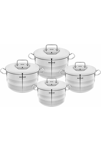 KORKMAZ Astra One Steel Cookware Set, 8 Pieces - Silver