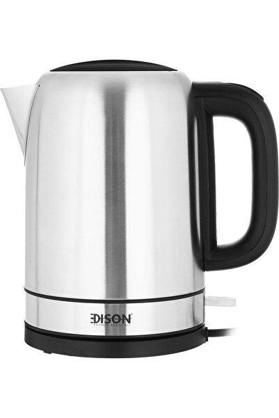 Edison Electric WK606S Kettle Steel, 2200 Watt, 1.7 Liter - Black/Silver