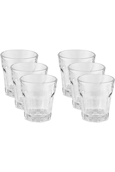 Excellent Houseware Glass Tea Cup Set, 6 Pieces, 40ml - Clear