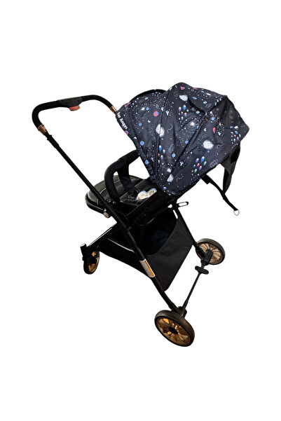 Krista Sport stroller, with reversible handle, foldable and trolley, T700 For Angel, Black with print