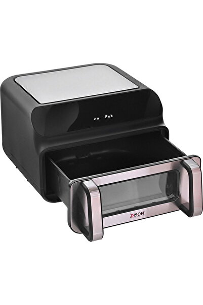 Edison AGT10001 Pizza Oven And Fryer, 2000 Watt, 10 Liter, 8 Functions - Black