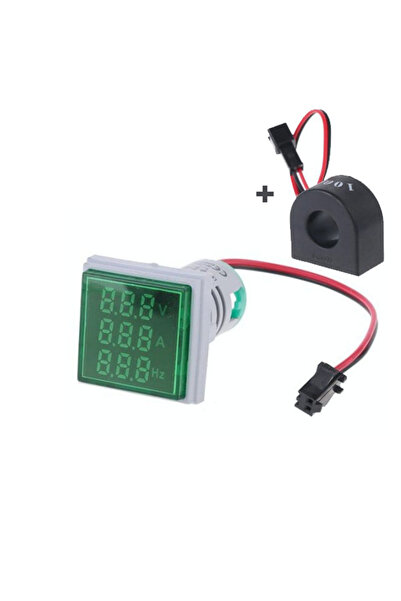 ElectroAZ Indicator digital 3 în 1 cu LED: Voltmetru, Ampermetru, Frecvență, ...