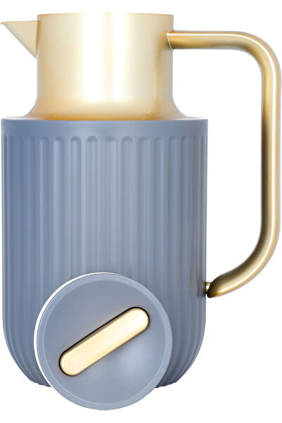 Everest Thermos, 1 liter, thermal glass inner shell, plastic outer shell - dark grey