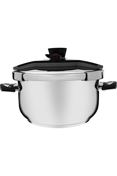 Generic طنجرة ضغط ستيل فالكانو، 8 لتر، تركية - فضي