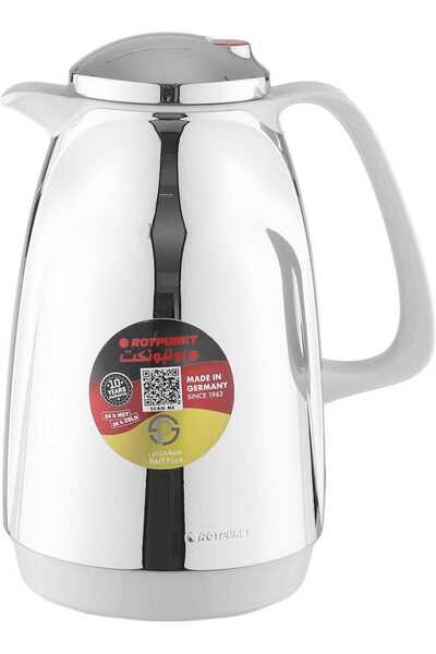 ROTPUNKT Thermos, 1 liter, inner material thermal glass - silver white