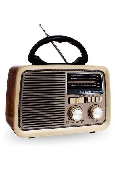 DLC 32216B Bluetooth Portable Radio - Brown/Gold/Black